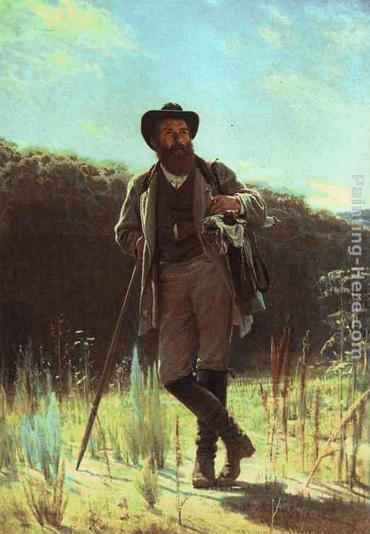 Portrait of the Artist Ivan Shishkin painting - Ivan Nikolaevich Kramskoy Portrait of the Artist Ivan Shishkin art painting